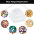 18Pcs Mini Storage Containers, Mixed Sizes Small Rectangular Clear Plastic Storage Containers Box with Hinged Lid for Beads, Organizie Tiny Items,...