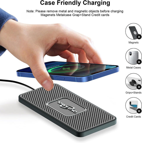 Wireless Charger for Car, Wireless Fast Charging Pad,Charging Station for Multiple Devices,Adapter for AirPods iPhone15/14/13/12 Pro/Max11 Android...