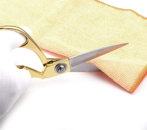 Gold 8" Sharp Tailor Scissors Fabric Scissors Leather Scissors Stainless Steel Professional Heavy Duty Clothing Dressmaking Shears Tailor Sewing F...