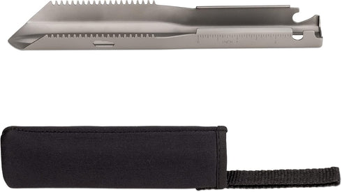 Navaris Ultralight Titanium Backpacking Shovel - Lightweight Camping Trowel Multitool with Ruler Lines - Includes Protective Sleeve...