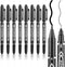 Black Markers for Drawing, 10 Pack Dual Tip Brush Pens Permanent Marker Set for Art Drawing Sketching Writing Dooding Marking...