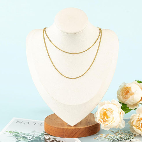 UMAOKANG 16.4 Feet Gold Plated Stainless Steel Jewelry Chains Bulk Chopin Chain for Jewelry Making Dainty Thin Chains Bulk...