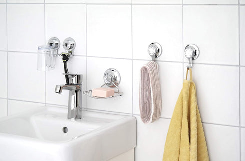 Bath Beyond Suction Cup Hooks (4Pack) - Powerful Vacuum Suction Cup Hooks Heavy Duty Organizer for Kitchen, Bathroom, Restroom, Shower, RV Up to 4...