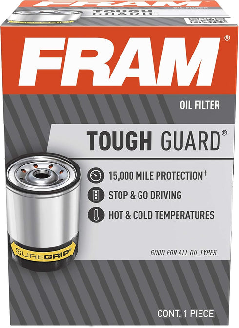 FRAM Tough Guard TG3600-1, 15K Mile Change Interval Passenger Car Spin-On Oil Filter...