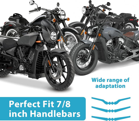 Matt Black 7/8" Handlebar Risers 30mm Height Mount Clamp Kit Compatible with Motorcycle ATV Kawasaki Honda Suzuki Yamaha Dirt Bike...