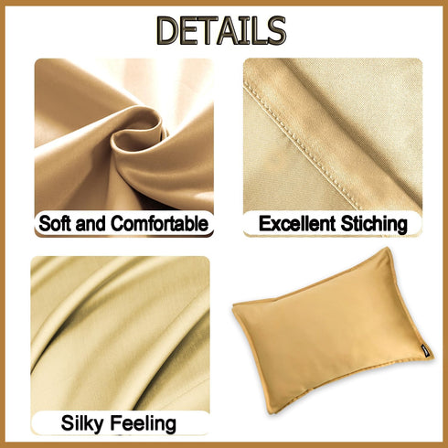 Copper Pillowcase with 100% Copper Oxide Fiber, Prevents Crow's Feet, Forehead Wrinkles, Fine Lines & Hair Smoothing, Silk Like Soft Pillow Cover ...