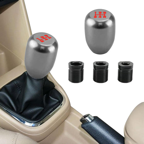Car Gear Shift knob, Manual Transmission Shift Knob, Car Gear Lever Stick Shift Handle with Adapters, Aluminum Shift Knob, 5 Speed Shifter Knob Ge...