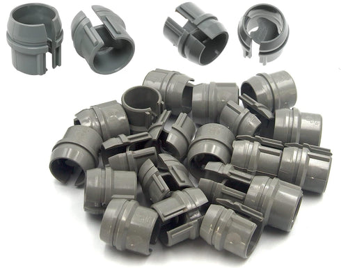 50pcs 1/2 Inch Non-Metallic Cable Connector - Snap Style Installation - Labor Saving, for Confined Areas - Single Cable 14/2-10/3 - Two Cables 14/...
