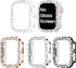 Goton 4-Pack Bling Bumper Compatible for Apple Watch Series 3 2 1 38mm Case, Women Glitter Diamond Rhinestone Protector Cover for iWatch Accessori...