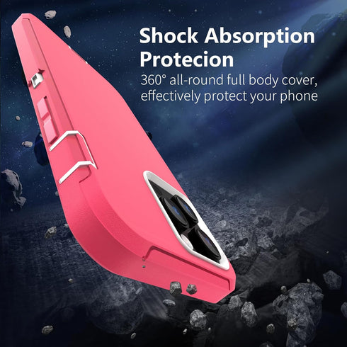 Sansunto Women Case for iPhone 13 Pro Max & iPhone 12 Pro Max, Full Body Protection Heavy Duty Shockproof Silicone Rubber Rugged Durable Phone Cov...