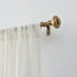 MODE Simplicity Collection 5/8" Diameter Curtain Rod Set with Doorknob Curtain Rod Finials and Steel Wall Mounted Adjustable Curtain Rod, Fits 32”...