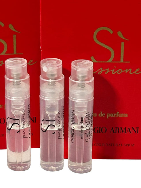GIORGIO ARMANI Si Passione Sample Perfume Women Spray 1.2 ml / 0.04 oz - set of 3...