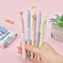 BAYTORY 5Pcs Cute Gel Pens Black Ink, Retractable ST Fine Point 0.5mm Gel Ink Pens, Quick Dry Smooth Writing for Office & School Supplies Journali...