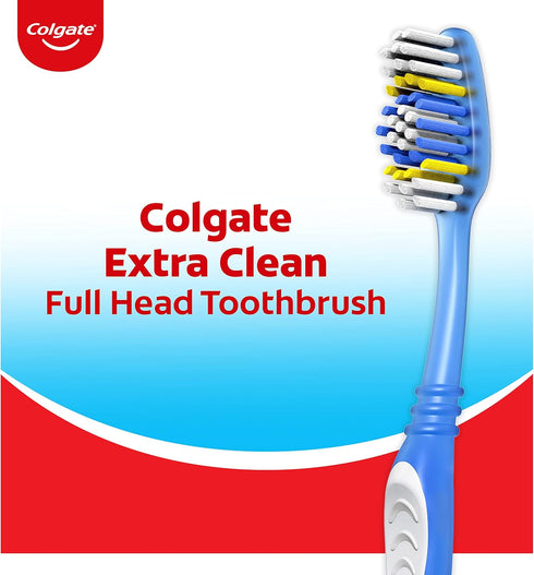 Colgate Extra Clean Toothbrush, Soft Toothbrush for Adults, 6 Count (Pack of 1)...