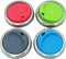 Reusable Food Grade and BPA Free Silicone Sip Coffee Juice Drinking Lid Kit with Stainless Steel Rings for Mason, Ball, Canning Jars, Pack of 4 Se...