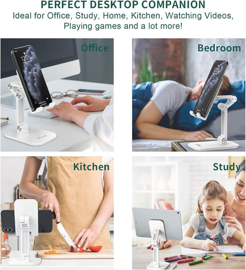 Foldable Adjustable Cell Phone Stand compatible with iPhone 12 and All Smartphones , Heavy Duty Mobile Stand , Tablet Stand Holder , iPad Stand......