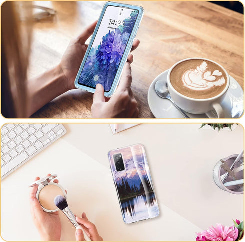 Esdot Compatible with Samsung Galaxy S20 FE Case with Built-in Screen Protector,with Fashionable Designs for Women Girls,Protective Phone Case for...