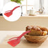 Alipis 2 in 1 Grip and Flip Spatula Tongs Egg Flipper Tong Pancake Fish French Toast Omelet Making for Home Kitchen Cooking Tool Red...