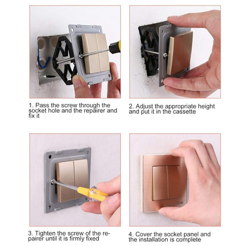 ViaGasaFamido 40Pcs 86mm Wall Mount Switch Box Repair Tool Junction Box Repairer Electrical Box Repair Cassette Repairer(#1)...