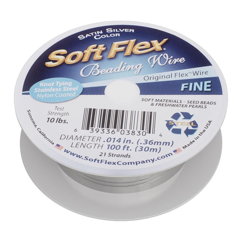 Soft Flex 21 Strand Beading Wire - Fine 0.14 Diameter - 100 Feet Design Wire...