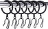 Hotop 30 Pcs Metal Drapery Curtain Rings 0.98/1.26/1.65 inch Interior Diameter and 30 Pcs Hanging Curtain Drapery Pin Hooks for Window Door Shower...