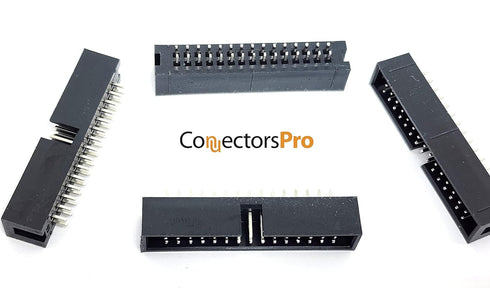 25-Pack 30P DC3 2.54mm 0.1" Pitch 30 Pins Male Box Headers 2x15 Dual Rows 30P Male Straight Pin PCB DIP, Double-Row 2x15 30-P 2.54 mm DC3 IDC Conn...