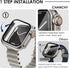 Ultra Look - Fullife 2 in 1 Compatible with Apple Watch Case Series 6 44mm Waterproof Screen Protector, Front & Back Protective Bumper Cover iWatc...
