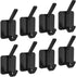 Adhesive Hooks - Stick Wall Hooks for Towel Robe Coat Bathroom,Bedroom,Kitchen - Black 4 Pack...