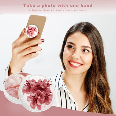 ULENDIS 30 Pieces Blank Sublimation Phone Holders Set, Collapsible Brackets with 30 Sublimation Aluminum Sheets, DIY Expanding Finger Stand for Sm...