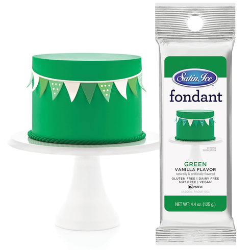 Satin Ice Fondant, Green, 4.4 Ounce...