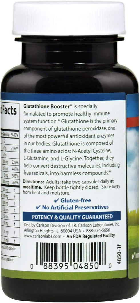 Carlson - Glutathione Booster, Alpha Lipoic Acid, Immune Support & Optimal Wellness, Antioxidant, 60 capsules...