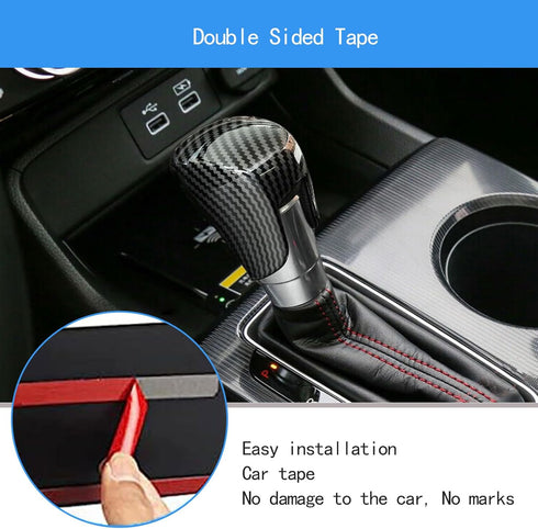 Car Accessories Compatible with Honda New CRV CR-V 2023 2024 Center Console Gear Shift Knob Cover Trims Cap Protector Sticker ABS(Carbon Fiber Sty...