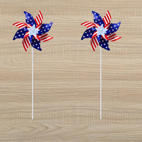 Wind Spinners, American Flag Patriotic Pinwheels, Party Decorations, Garden Wind Spinners, Independence Day, Memorial Day, Veterans Day, Outdoor D...