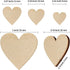 Blulu 500 Pieces Wood Heart Cutouts 0.3 inch/0.4 inch/0.5 inch/ 0.8 inch/1 inch Unfinished Wooden Slices Blank Heart Embellishments Ornaments for ...