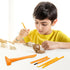 ibasenice 3 Sets Dinosaur Dig Tools Kit for Dino Fossils Educational Excavation Kits STEM Science Kits with Mini Hammer Chisel Brush Scraper for G...