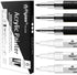 EBOT Acrylic Paint Pen White Black, 6 Pack Black Paint Markers for Rock Wood Fabric Plastic Leather Glass Stone Metal Canvas,Water-Based Acrylic P...