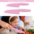 Nylon Knife for Nonstick Pans, 2 pcs Kitchen Knife Safe for Kids, Nonstick Knife Resistant to high temperatures up to 460 degrees Fahrenheit, Pink...