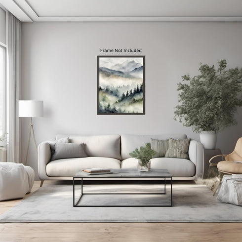 Posterizer 1 pcs- trees and jungle-nature scene style 4-Landscape & Nature Art-Floral Botanical Art- Decor for Home & Office- unframed wall art...