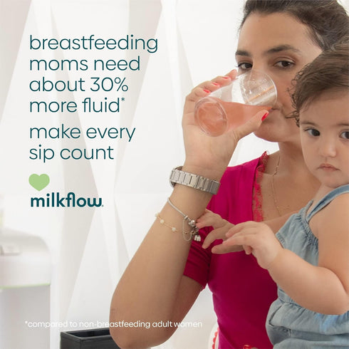UpSpring Milkflow Immune Support Breastfeeding Supplement Drink Mix Fenugreek-Free, Moringa Elderberry Lemonade Flavor, Lactation Supplement to Su...