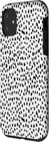iPhone 11 Dalmatian Animal Print Black And White Black White Case...
