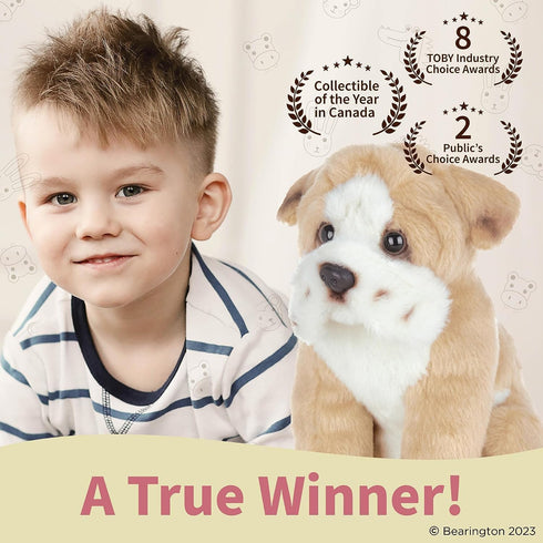 Bearington Lil' Tug The Bulldog Plush, 6.5 Inch Stuffed Bulldog...