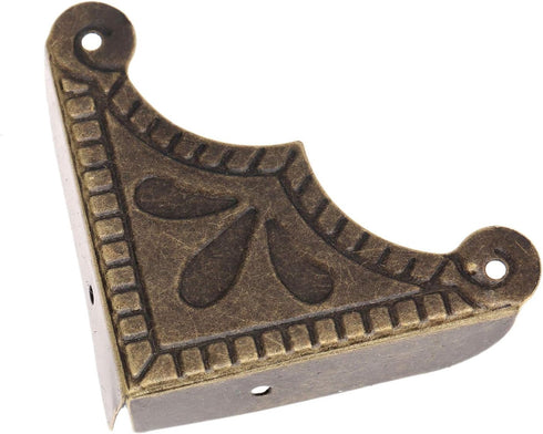 dophee Antique Brass Box Corner Covers, Decorative Corner Protectors Guards Edge Covers for Jewelry Box Chest Table Desk Photo Frame Panal, 1.53"x...