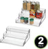 mDesign Plastic Kitchen 3-Tier Spice Rack Holder, Storage Organizer for Cabinet, Counter, Pantry, Shelf, Hold Spices, Seasoning, Jars, Canned Food...