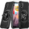TJS Compatible for Nokia C210 Case, with Tempered Glass Screen Protector Metal Ring Magnetic Support Kickstand Heavy Duty Drop Protection Cover Ph...