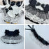 niannyyhouse Headdress Dress Apron 10cm 15cm 20cm Plush Doll Lace Maid Outfit Dress Up Accessories (Black-20cm)...