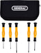 General Tools ESD5 5 Piece Precision Screwdriver Set with Insulated Handles for Use on Electrical Components - Black and Yellow...