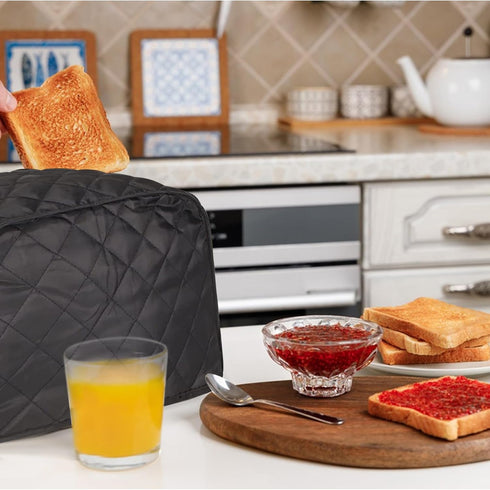 Two Slice Bread Machine Cover, Universal Size Kitchen Appliance Cover for Bread Machine, Black Bread Machine Cover...