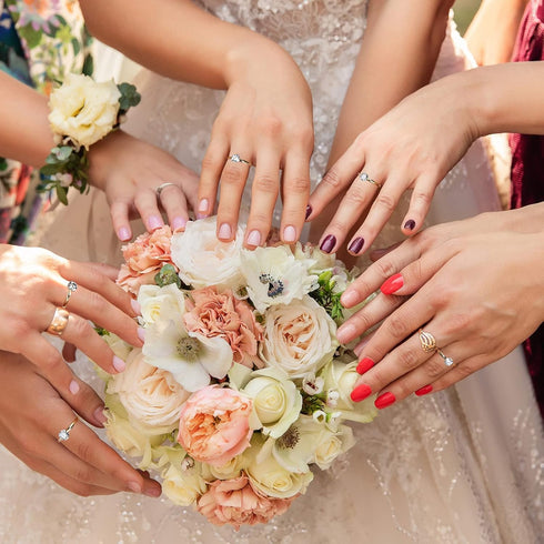 Whaline 72Pcs Gold Bridal Shower Diamond Rings, Adjustable Engagement Rings for Wedding Table Decorations, Bridal Shower Game and Party Favors...