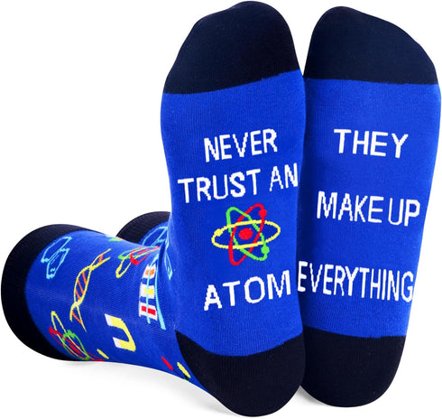 Zmart Men's Science Book Flamingo Teeth Beer Socks, Funny Gifts For Teacher Reading Dentist Animal Lover...