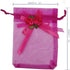 50pcs Sheer Organza Favor Bags for Wedding 3.8x4.8'' Gift Bags Samples Display Drawstring Rose Pouches (hot Pink)...